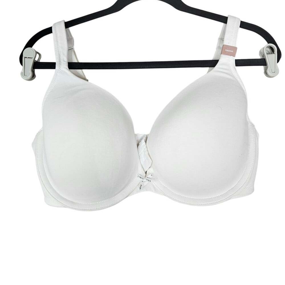 NEW Cacique 38DDD White Boost Plunge Underwire Comfort Padded